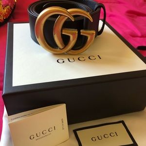 Gucci smooth leather (calf) black belt